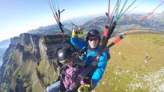 Gleitschirm Tandemflug beim Chäserrugg